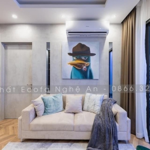 Nhấn nhá sắc xanh trendy cho căn hộ hiện đại